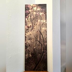 Elegant Metal Wall Art - Black,  Red & Silver -‎ NEW
